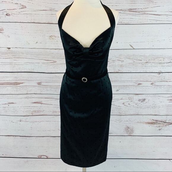 My Michelle Dresses & Skirts - My Michelle little black dress polka dots halter
